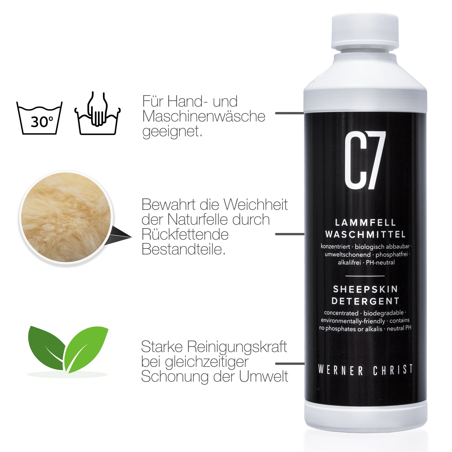 Christ Lammfell Waschmittel C7, 500 ml