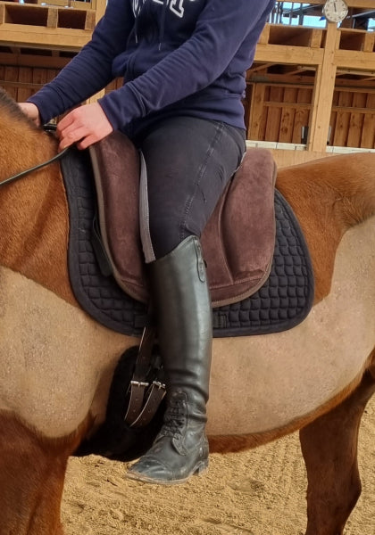 Sattelglück Reitpad mit Klettkissen, braun