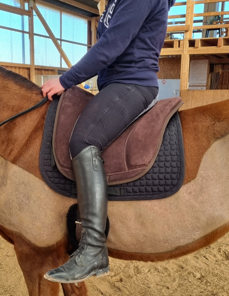 Sattelglück Reitpad mit Klettkissen, braun