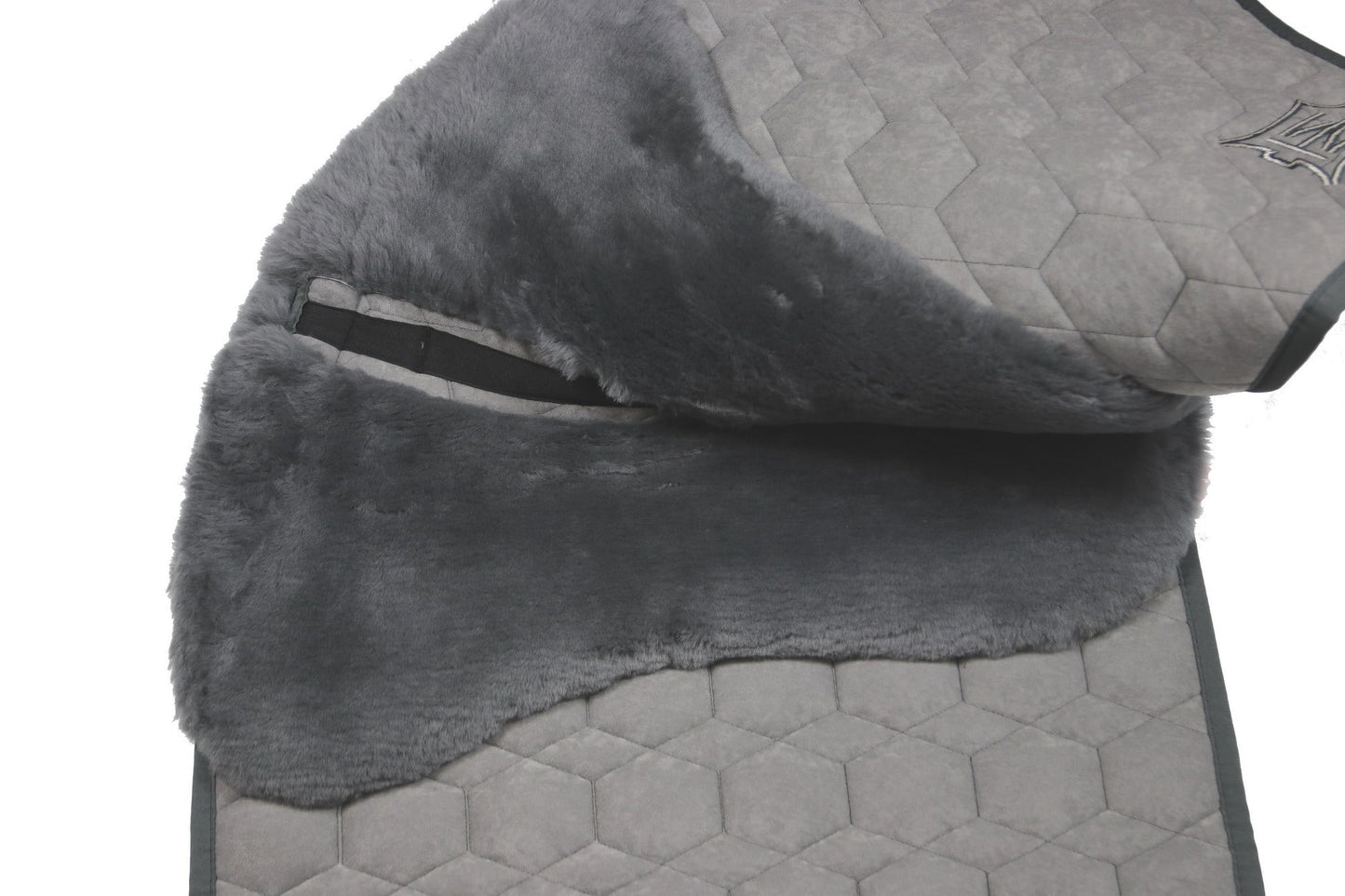 Eurofit Lammfell Schabracke Glanzstoff Dressur Gr. L Cornet Blue, EWWA