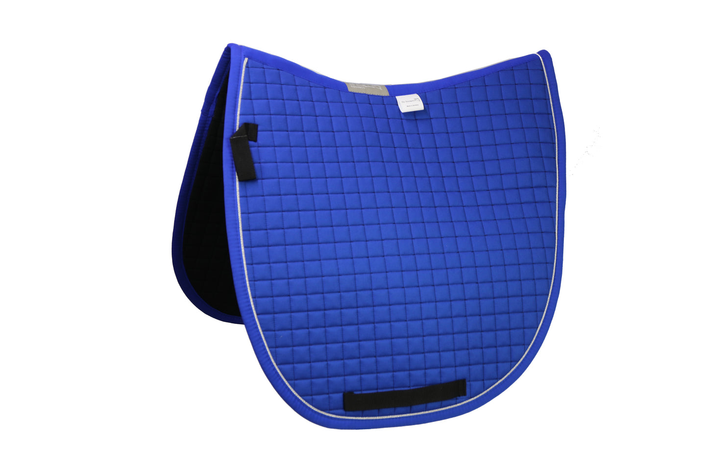 Satteldecke MARIA-S mit Silberlitze in Royalblau, 53 cm