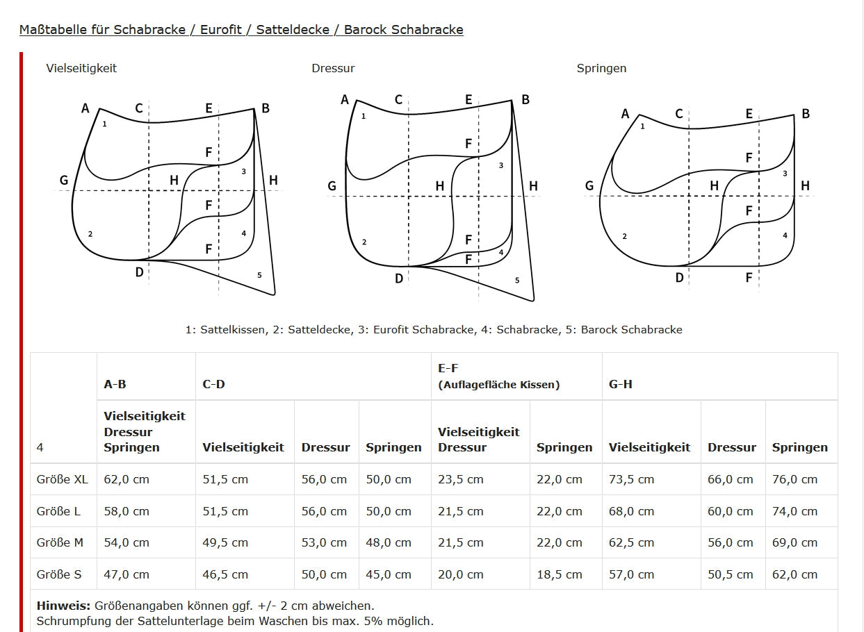 Eurofit Lammfell Schabracke Samt Dressur Gr. L Sand/Braun