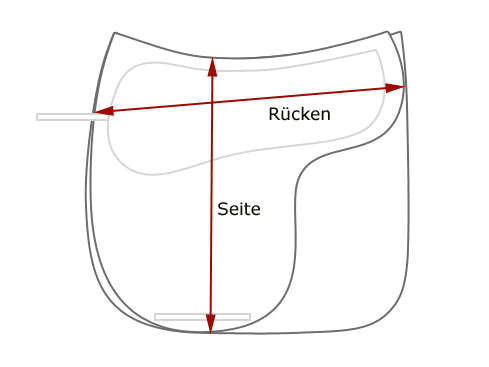 Satteldecke Mittelblau mit Moosgummiauflage, für Dressur mit Barockkissen
