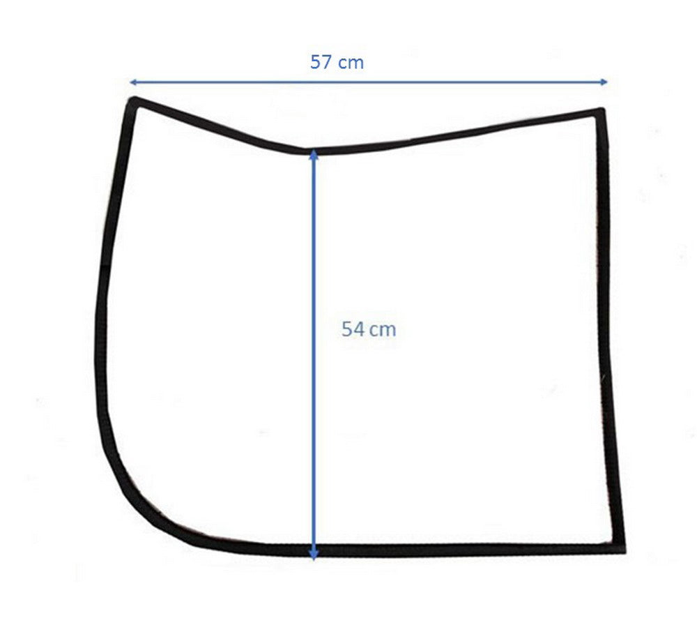 Schabracke FLORA-S mit Lurexborte in Hellgrau, 57 cm