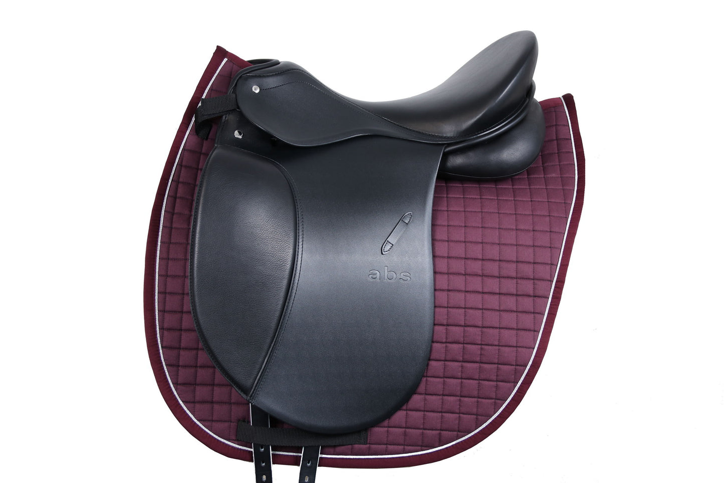 Satteldecke MARIA mit Silberlitze in Bordeaux