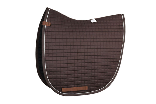 Satteldecke MARIA mit Silberlitze in Braun