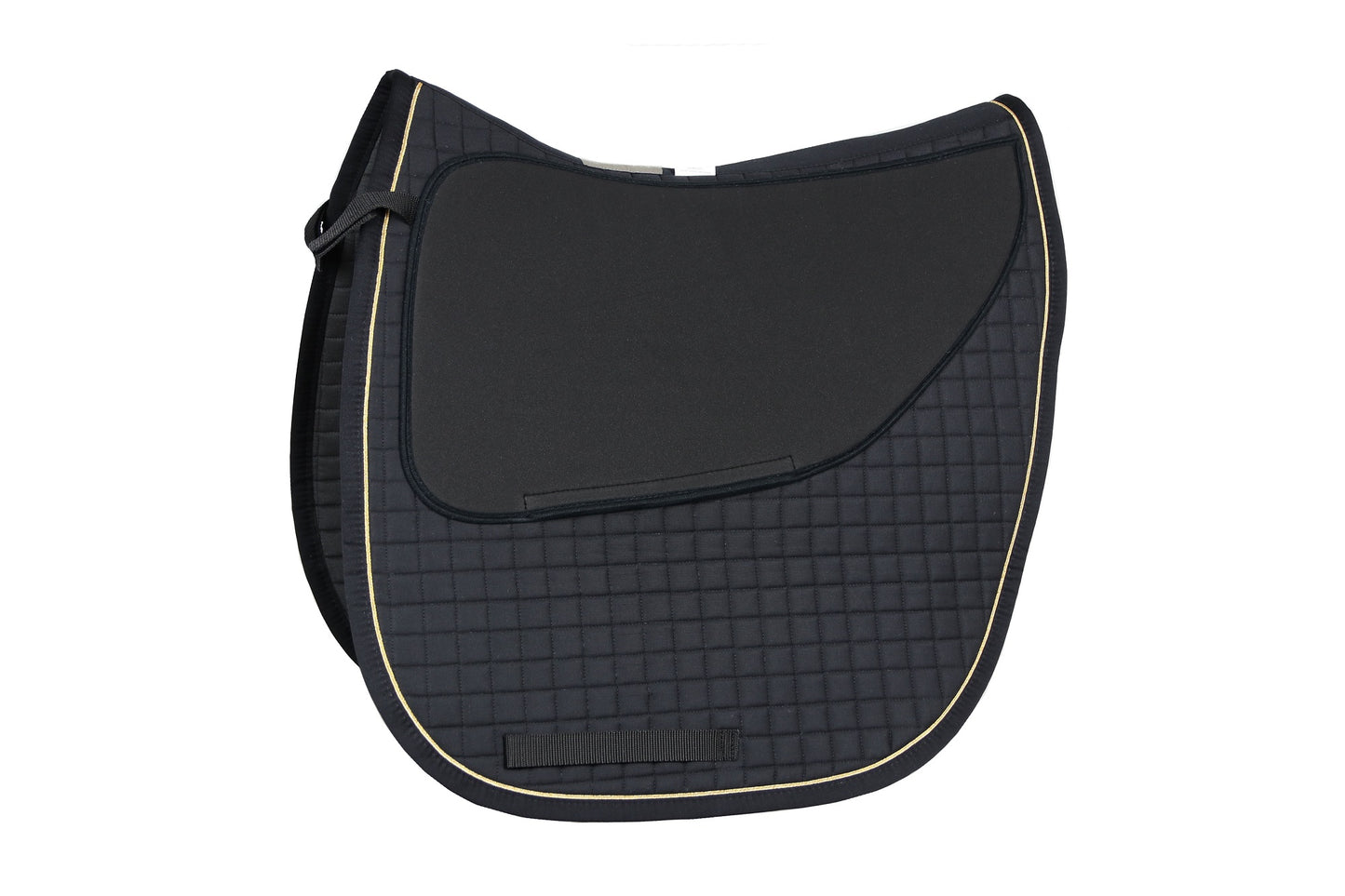 Barock Satteldecke BAHIRA polsterbar in Schwarz mit Goldlitze