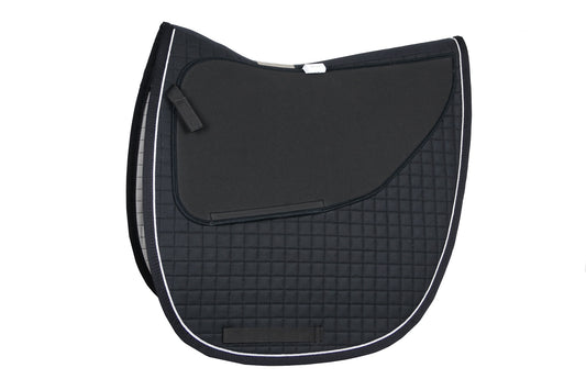 Barock Satteldecke BAHIRA polsterbar in Schwarz mit Silberlitze