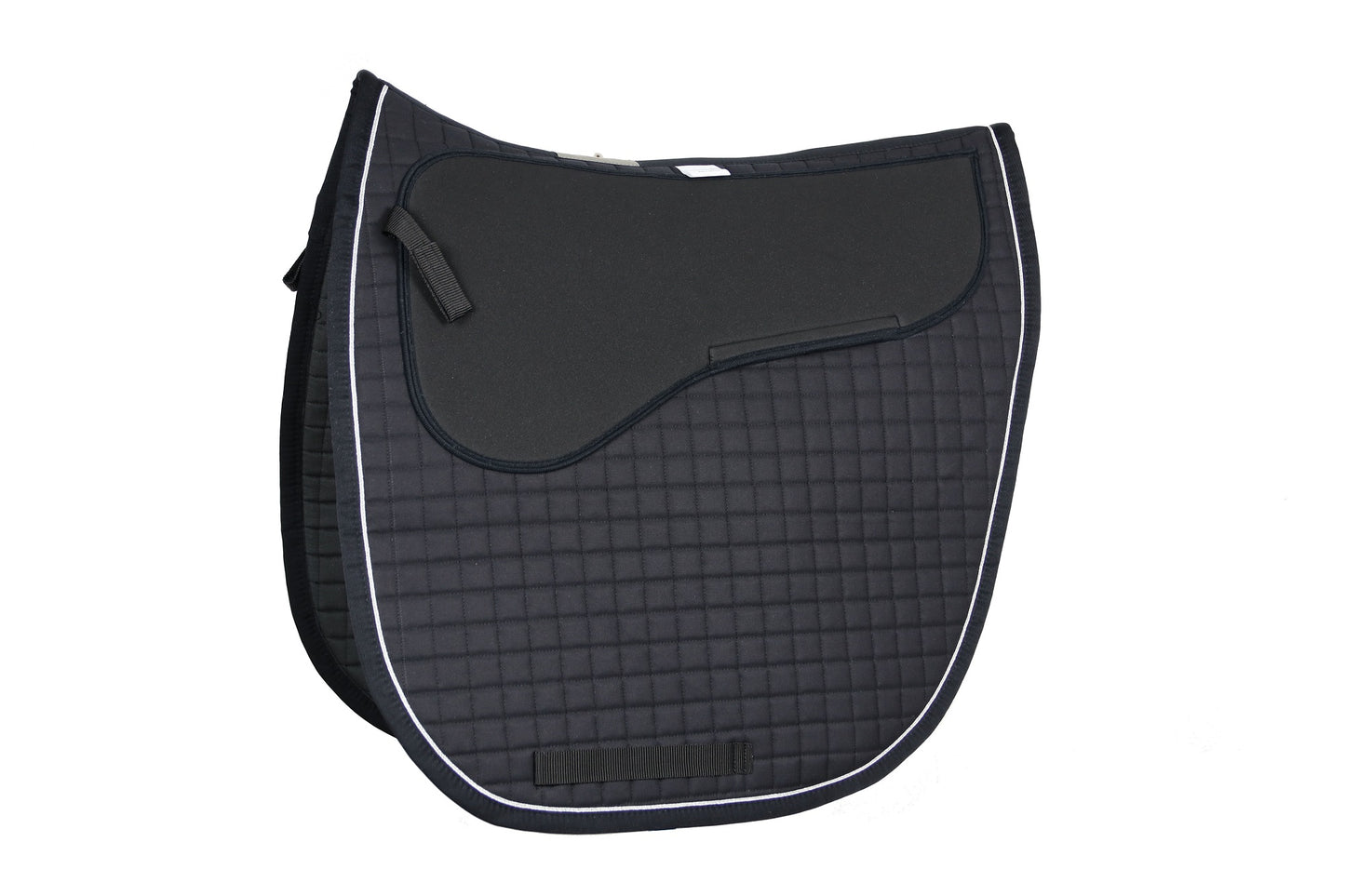 Satteldecke JULE mit Silberlitze in Schwarz mit Moosgummi Taschen