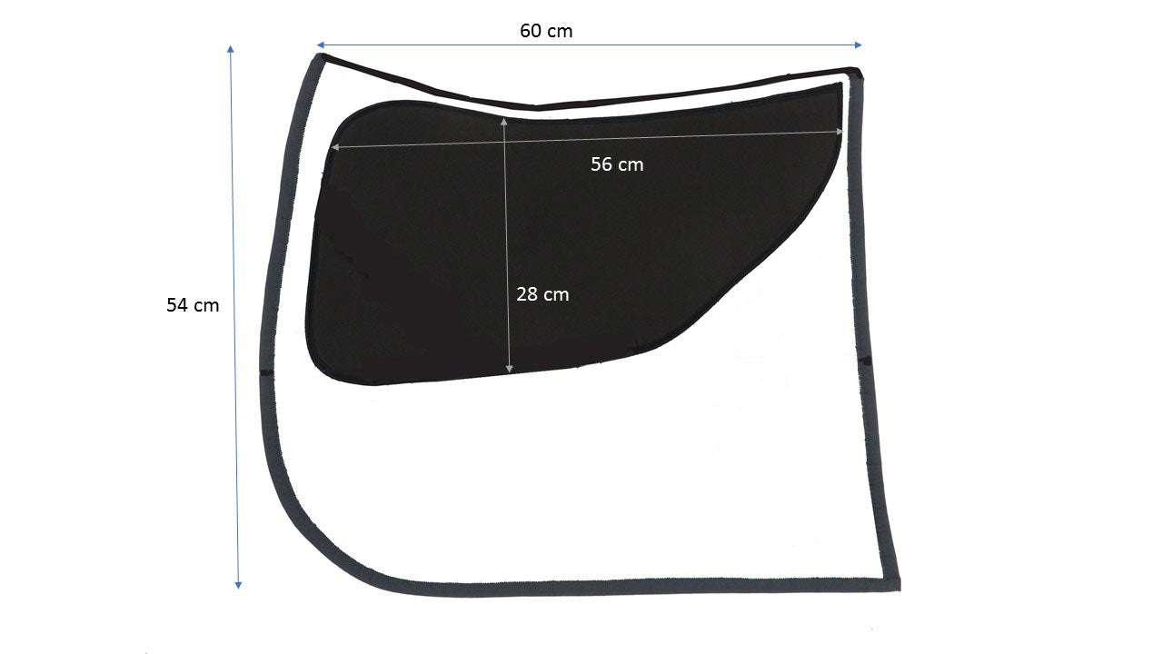 Barock Schabracke NALA polsterbar mit zwei Kordeln in Schwarz