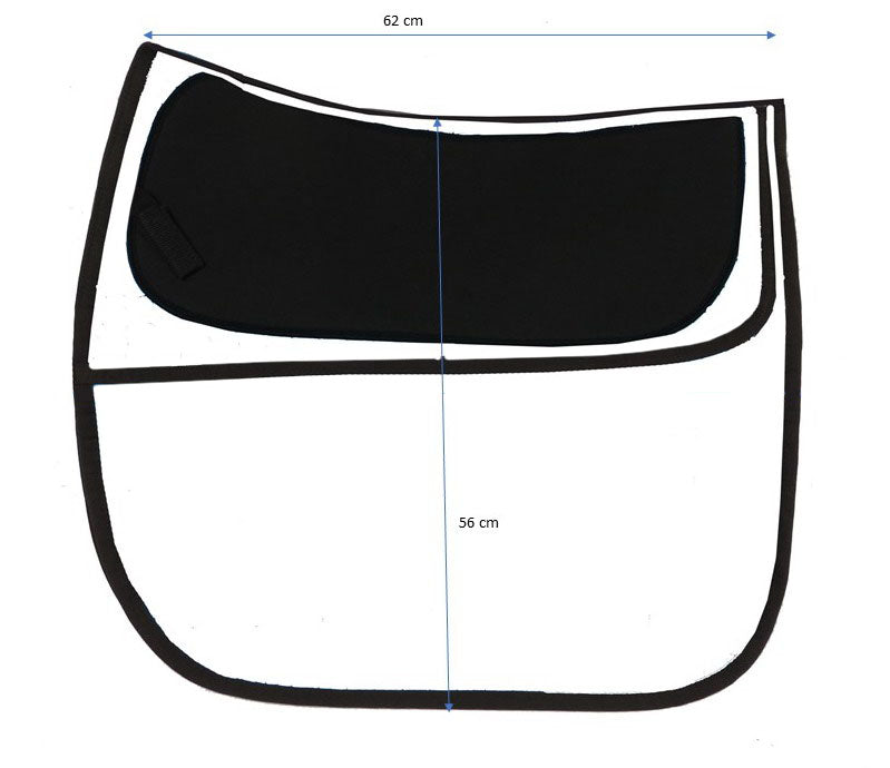 Polsterbare Schabracke EMMA für baumlose Sättel und Fellsättel in Walnuß