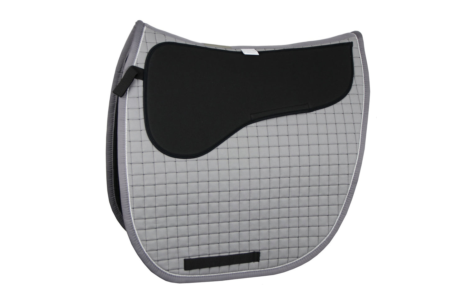Satteldecke JULE mit Silberlitze in Hellgrau mit Moosgummi Taschen