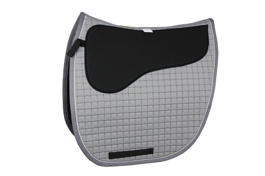 Satteldecke JULE mit Silberlitze in Hellgrau mit Moosgummi Taschen