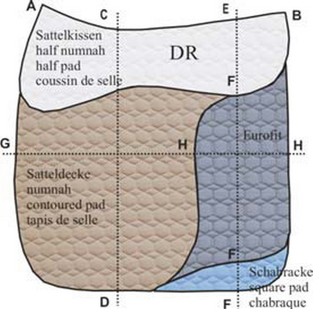 Schabracke Barock Schwarz, Correction System, ohne Lammfell