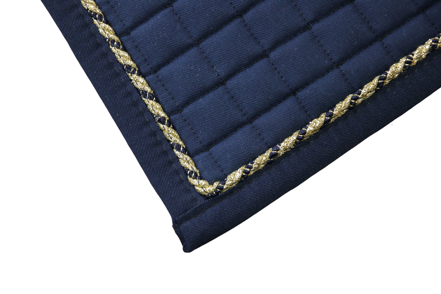 Schabracke LISA mit Lurexkordel in Dunkelblau mit Moosgummi Taschen