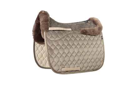 Lammfell Schabracke Dressur, Gr. L, Moon Rock, Samt, Kordel, limitiert