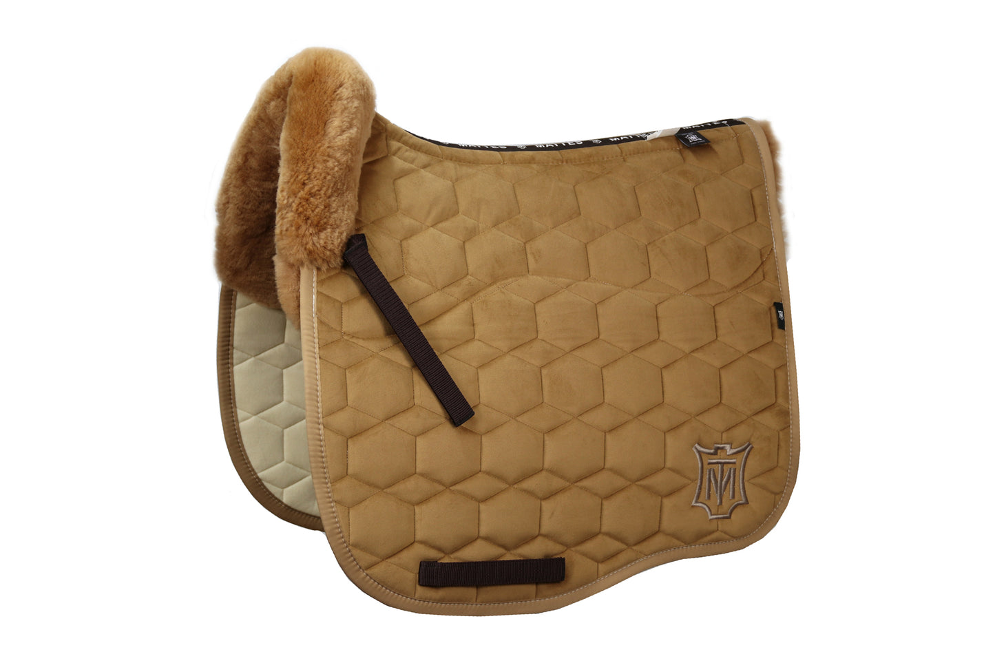 Eurofit Lammfell Schabracke Samt Dressur Gr. L Sand, Honig