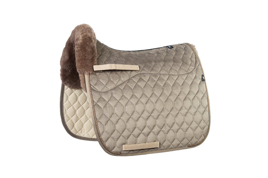 Lammfell Schabracke Dressur, Gr. L, Samt, Moon Rock, Kordel, limitiert