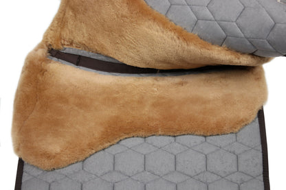 Eurofit Lammfell Schabracke Samt Dressur Gr. L Braun, Honig ohne Logo