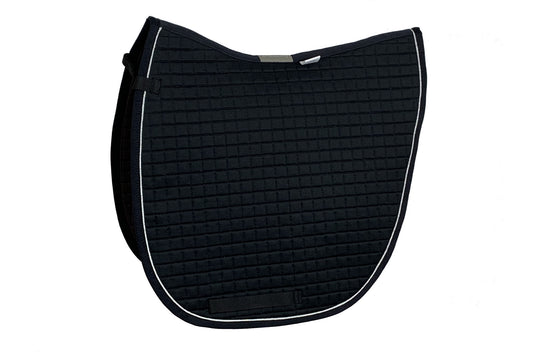 Satteldecke MARIA mit Silberlitze in Schwarz